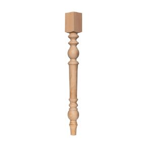 Farmhouse Wood Table Leg, Natural Wood Furniture, Sofa, Armchair, Coffee Table, Turning Feet For Decoration (with connector, 22 Inch / 55 cm)