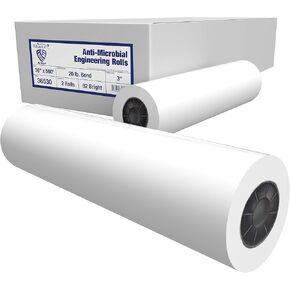 Alliance Wide Format Paper 36" x 500' Antimicrobial Bond Engineering Rolls 20lb 92 Bright 2 Rolls