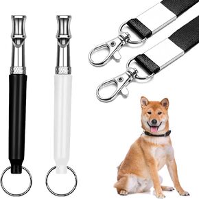 Senlong Dog Barking Stopper,Silent Dog Whistle to Stop Barking,Dog Training Whistle with Lanyard for Recall and Behavior Correction, Adjustable Ultrasonic Dog Whistle, 2 Pack
