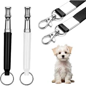 Senlong Dog Whistle - 2-Pack Adjustable Whistles for Training and Bark Control,Professional Silent Whistles with Lanyard for Effective Neighbor Dog Management