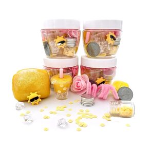 Summer Fun Sensory Jars,Summer Party Favors Playdough Kit,end of school,Sensory Kit,Sensory Bin,Sensory Jar Party Favor,Party Favors for Kid (Flamingo Paradise)