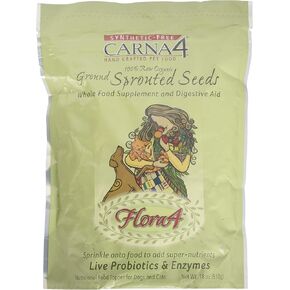 CARNA4 Flora4 Ground Sprouted Seeds Food Topper for Dogs & Cats
