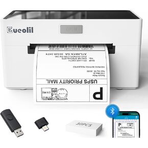 4×6 in Bluetooth Shipping Thermal Label Printer,Portable Label Printer for Small Business,Compatible with Android、iPhone、Windows＆Mac,Widely Used for Home＆Small Businesses and Office
