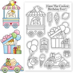 CHGCRAFT Get Well Soon Benediction Clear Stamp Silicone Clear Stamps Transparent Handicraft Stamps for DIY Scrapbooking Photo Album Decorative Cards Making, Word, 6.3x4.3inch