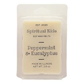 Peppermint & Eucalyptus 2.6oz 1 Pack All Natural Soy Wax Melts 6 cubes Hand Poured with Fragrant/Essential Oils!