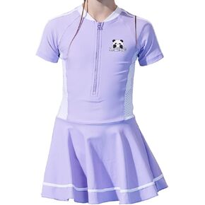 karrack Girls Swimsuit Beach Sport Skirt hemt One Piece Swimsuit UPF 50+ Sun Protection Bathing Suits in Kuwait