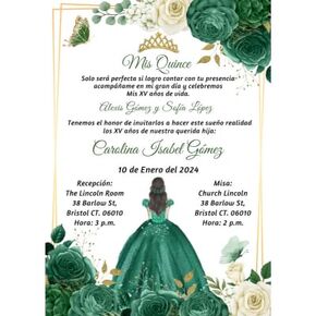 Invitaciones de quinceañera personalizadas, 20 Invitaciones con sobre, XV Años, Mis Quince, Tarjetas para 15 años