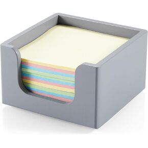 Sticky Note Holder, Burnt Wood Post It Note Dispenser for Office Desk Accessories, Self Stick Note Pad Holder, Memo Pad Holder Dispenser Organizer for School Office Desk Supplies