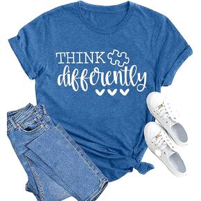 MAIHUN Autism Awareness Shirt for Women Accept Understand Love Autism Teacher Tshirt Autism Support Month Tee in Kuwait