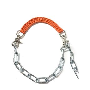 goat show collar with chain burnt orange, optional goat lead