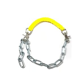 goat show collar with chain neon yellow, optional goat lead