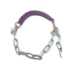 goat show collar with chain lilac, optional goat lead