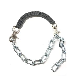 goat show collar with chain charcoal grey, optional goat lead