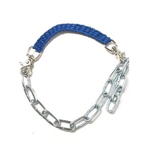 goat show collar with chain royal blue, optional goat lead