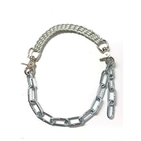 goat show collar with chain silver, optional goat lead