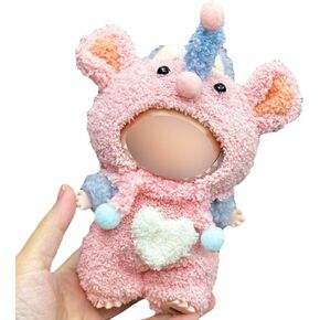 17cm Doll Clothes for Doll Accessories Outfits Cute Clothes Stylish Set (NO Doll) Cute Big-Eared Rabbit-one-Piece Suit