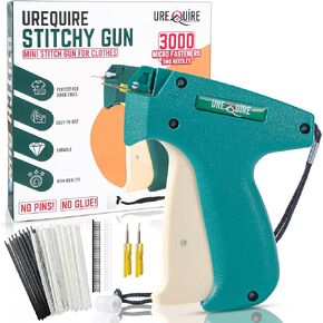 2025 Advanced Stitchy Gun - Stitch Gun for Clothes - Mini Sewing Gun for Quilting & Hemming - Stitchy Quick Clothing Fixer with 2 ultra-fine Needles, 1500 Black & 1500 White 4.4mm Fasteners.