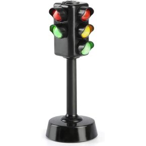 Mini Traffic Signs Road Light Block with Sound LED Children Safety Education Toy,Perfect Child Intellectual Toy Gift Set Black Sound LED