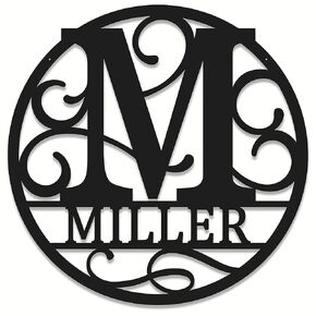 Personalized Metal Monogram Sign. Wedding Gift. Family Name Sign. Outdoor Name Sign. Anniversary. Last Name Sign. Metal Sign. Front Door.