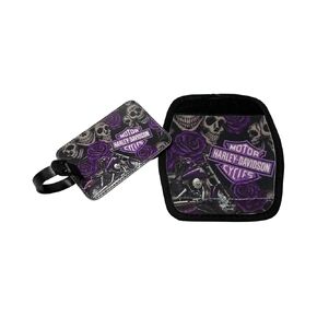 H-D (Purple) Luggage Handle Wrap and Tag