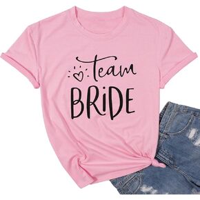 تي شيرت العروس للنساء لحفلات الزفاف وشهر العسل، قمصان مضحكة للعروس لقضاء العطلات وأكمام قصيرة وحفلات توديع العزوبية in Kuwait