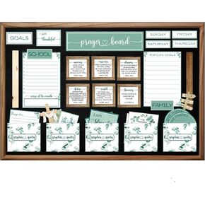180 PCS Fleat Board Kit Christian Gift Gift Poard Supplies for Women Eucalyptus Leaf Pray Gifts for Envelope مجموعة Bible Bible Verses Supplies Supplies Diy Wall Art for Home Home House Church School