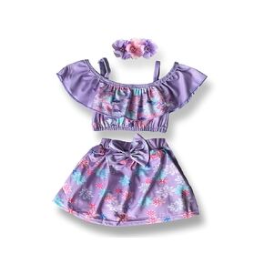 Isabela costume girls halloween costume isabela halloween costume mirabel halloween costume (outfit with flower bow, 2T)