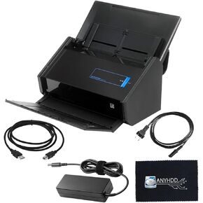 Fujitsu IX500 Scansnap USB High Speed Cloud Enabled Document Scanner, 1 Year Warranty - Photo & Receipt Scanner, ADF with Duplex Scanning Incl. Power Adapter + USB 3.0 Cable + Cloth (Renewed)