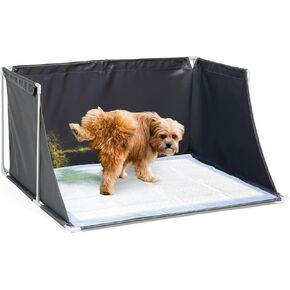 Dog Pee Pad Holder with High Walls, Portable Dog Litter Box for Inside Potty, Splash-Proof Pee Shield Pad Holder Tray for Puppies Small and Medium Dogs
