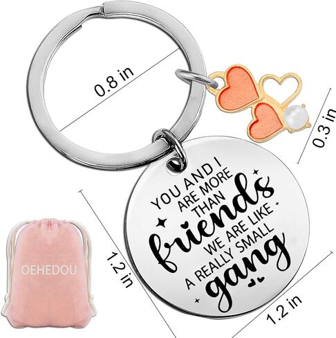 OEHEDOU Funny Friendship Gifts Birthday Gifts For Women Friends Best Friends Gifts For Women Friends Birthday Gifts keychain Gift For Friend Soul Sister Bestie BFF Valentine's Day Gifts in Saudi Arabia