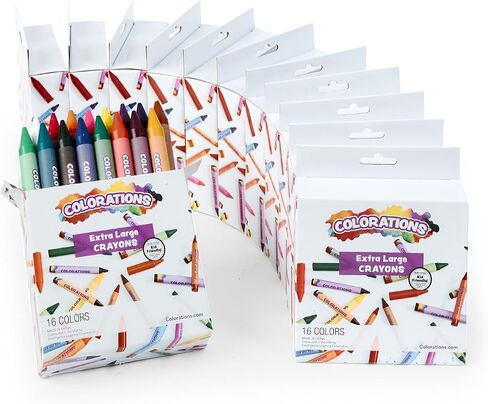 Colorations Extra Large Crayons, Great for Classroom, Easy for Little Hands to Use in Saudi Arabia