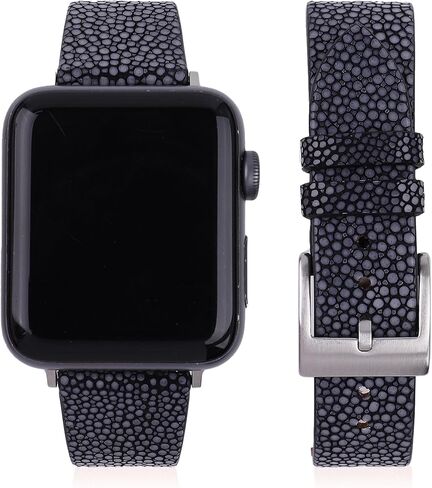 نطاقات متوافقة مع Apple Watch Band 49mm 45mm 44mm 42mm 41mm 41mm 40mm 38mm Men Women Latingray Leather Band متوافقة مع Apple Watch Ultra Series 8/7/6/5/2/3/2/1/SE/SE/SE2 (أسود) in Saudi Arabia