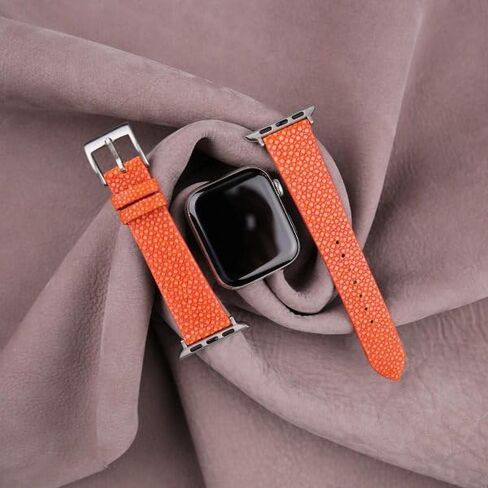 نطاقات متوافقة مع Apple Watch Band 49mm 45mm 44mm 42mm 41mm 41mm 40mm 38mm Men Women Latingray Leather Band متوافقة مع Apple Watch Ultra Series 8/7/6/5/2/3/2/1/SE/SE/SE2 (أسود) in Saudi Arabia