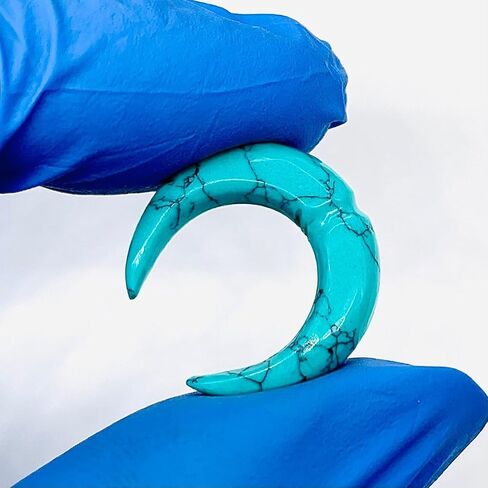 Pincher الحاجز الكريستالي الفيروزي ، 12g-1/2 "، أحجام مخصصة متوفرة (12g (2mm)) in Saudi Arabia