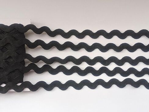 Rick Rack Trim 6mm 25 Yards Wave Bending Fringe Trim for Sewing Accessories Craft (White, 6mm, 260610) in Kuwait