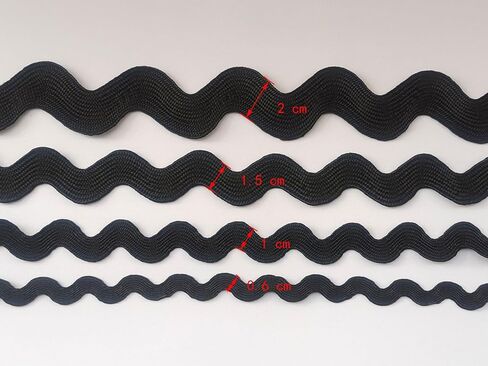 Rick Rack Trim 6mm 25 Yards Wave Bending Fringe Trim for Sewing Accessories Craft (White, 6mm, 260610) in Kuwait