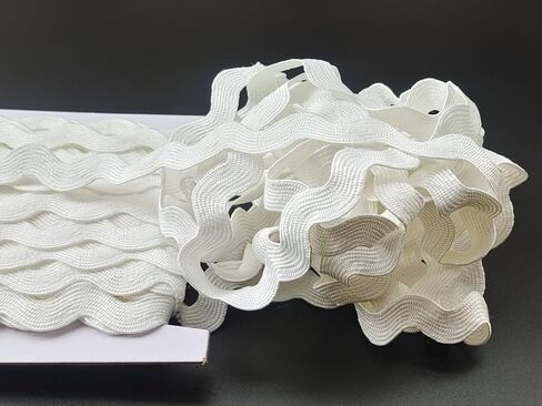 Rick Rack Trim 6mm 25 Yards Wave Bending Fringe Trim for Sewing Accessories Craft (White, 6mm, 260610) in Kuwait