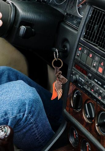 AuPra Bunny KeyChain Gifts Women & Men Leather 3D Rabbit KeyRing Girl & Boy Home Car Door Keys Holder Funny Animal Present in Kuwait
