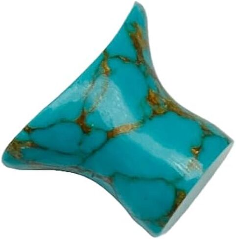 Uni Craft's Blue Copper Turquoise Crystal Handmade Labret Plug Gauges, 2mm (12g) to 30mm (29 mm) in Saudi Arabia