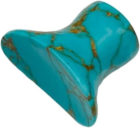 Uni Craft's Blue Copper Turquoise Crystal Handmade Labret Plug Gauges, 2mm (12g) to 30mm (29 mm) in Saudi Arabia