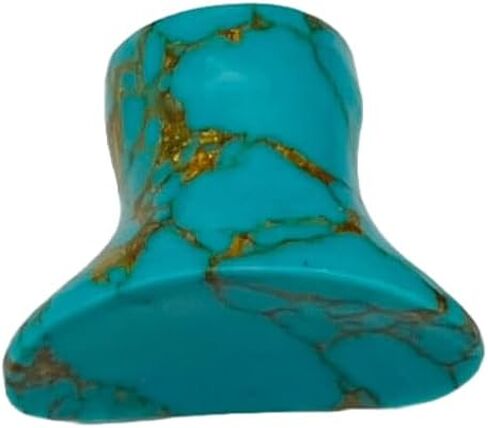 Uni Craft's Blue Copper Turquoise Crystal Handmade Labret Plug Gauges, 2mm (12g) to 30mm (29 mm) in Saudi Arabia