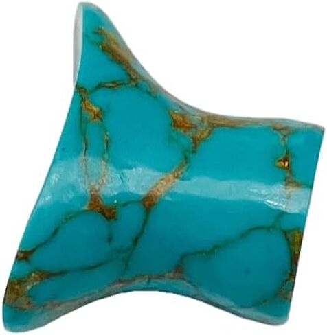 Uni Craft's Blue Copper Turquoise Crystal Handmade Labret Plug Gauges, 2mm (12g) to 30mm (29 mm) in Saudi Arabia