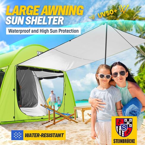 Versatile SUV Camping Tent with Spacious Awning, 4000mm Waterproof Car Shelter, Sleeps Up to 4 People - Essential Camping Accessories, Easy Setup for Backpacking, Travel, Hiking, Outdoor (Blue) in Saudi Arabia