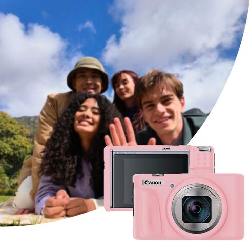حافظة كاميرا SX740/SX740 HS لجراب Canon PowerShot SX740 SX730، حافظة سيليكون ناعمة لكاميرا Canon SX740 HS - حافظة واقية خفيفة الوزن مضادة للخدش - أسود in Saudi Arabia