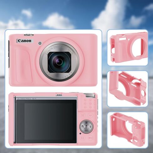 حافظة كاميرا SX740/SX740 HS لجراب Canon PowerShot SX740 SX730، حافظة سيليكون ناعمة لكاميرا Canon SX740 HS - حافظة واقية خفيفة الوزن مضادة للخدش - أسود in Saudi Arabia