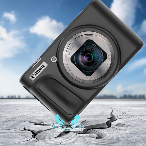 حافظة كاميرا SX740/SX740 HS لجراب Canon PowerShot SX740 SX730، حافظة سيليكون ناعمة لكاميرا Canon SX740 HS - حافظة واقية خفيفة الوزن مضادة للخدش - أسود in Kuwait