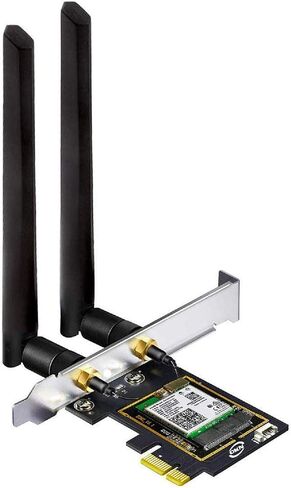 WiFi 7 PCIE Card 9.3Gbps 802.11BE WiFi 6E Card with Bluetooth 5.4 Tri-Band 4K QAM 320MHz WiFi 7 BE200 Inside Wireless Network Adapter for PC Desktop Supports Windows 10/11 64bit in Saudi Arabia