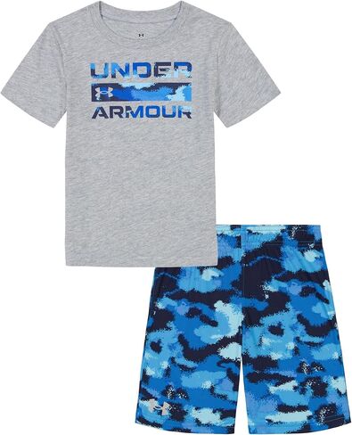 Under Armour Boys Outdoor Set, Cohesive Pants & Top Tshirt And Short Set, Red Freedom Flag, 7 US in Saudi Arabia