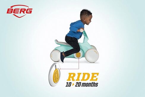 Berg Go² 2in1 Push Car Mint | ركوب مع نظام دواسة قابلة للطي متكامل ، من Baby Walker إلى Toddler Ride On Toys و Balance Bike و Pedal Gokart ، هدية عيد الميلاد الأولى ، منذ 10 إلى 30 شهرًا in Kuwait