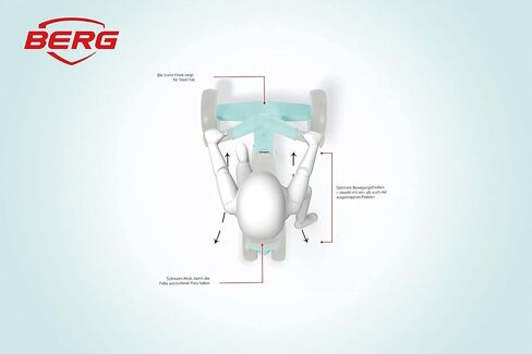 Berg Go² 2in1 Push Car Mint | ركوب مع نظام دواسة قابلة للطي متكامل ، من Baby Walker إلى Toddler Ride On Toys و Balance Bike و Pedal Gokart ، هدية عيد الميلاد الأولى ، منذ 10 إلى 30 شهرًا in Kuwait